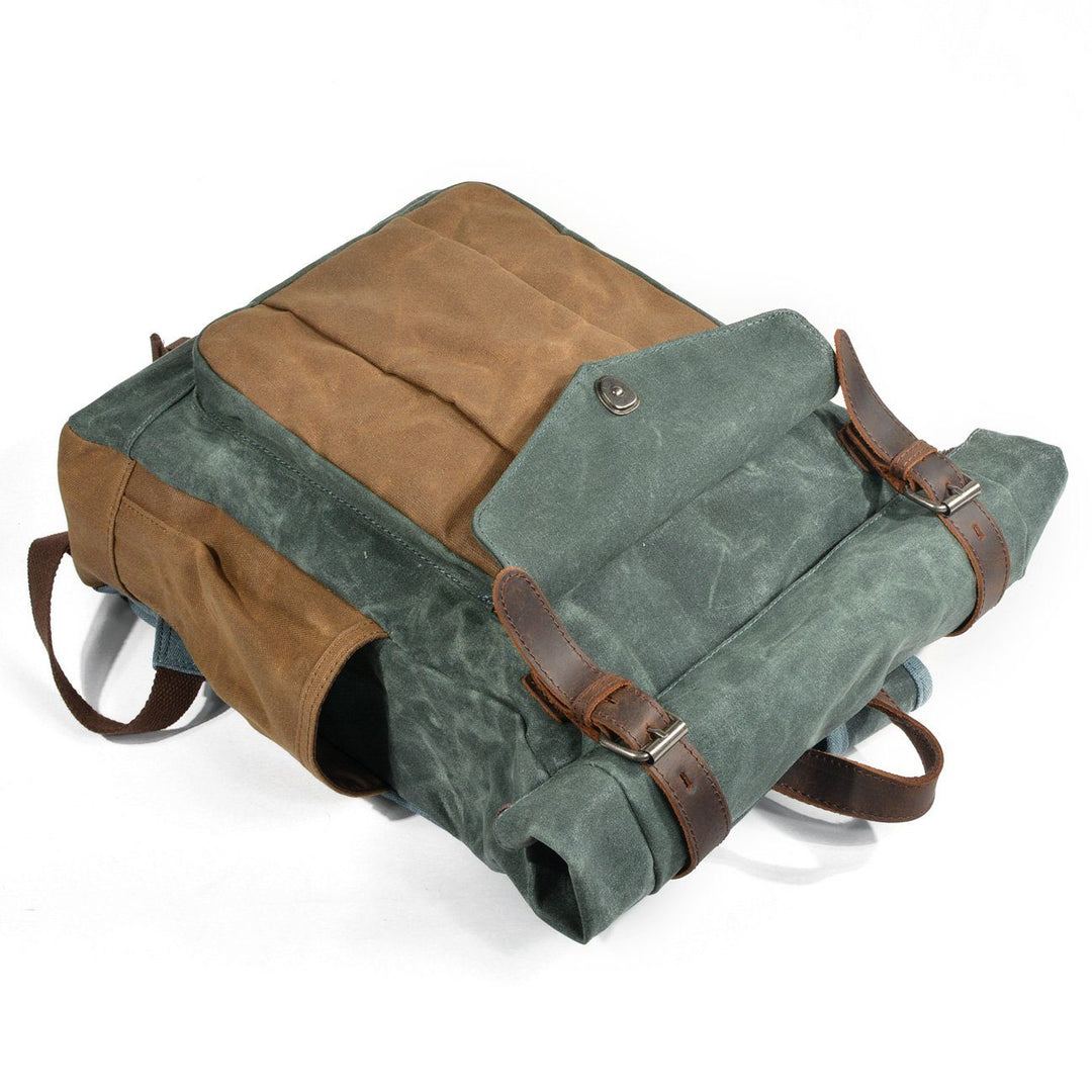 Waxed Canvas Roll Top Backpack | MARSEILLE